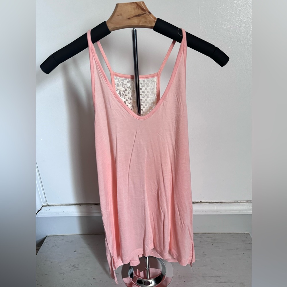Tank with lace back detail